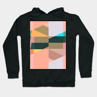 Neon - Coral Geometric Abstract Design Hoodie